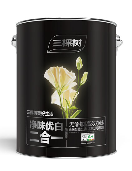 美好生活净味优白二合一墙面漆 5L